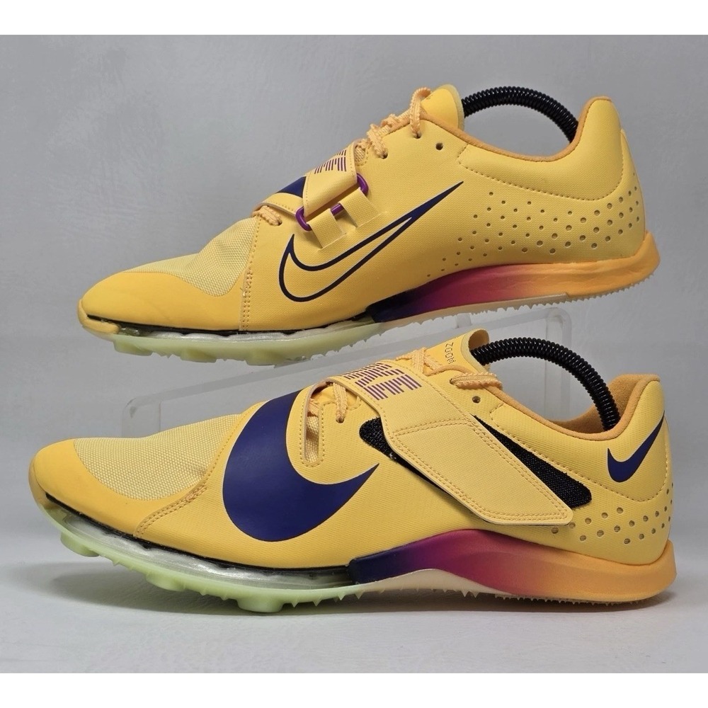 Nike Long Jump Elite Men Size 10 Citron Pulse Indigo Burst Yellow FZ9326-800 - Picture 3 of 10